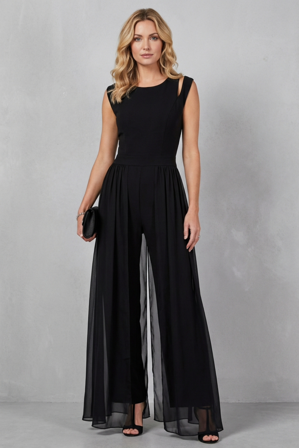 Maelira – Sheer panel cutout – Evening jumpsuit-10510486602071-OLVIA ROSE LONDON