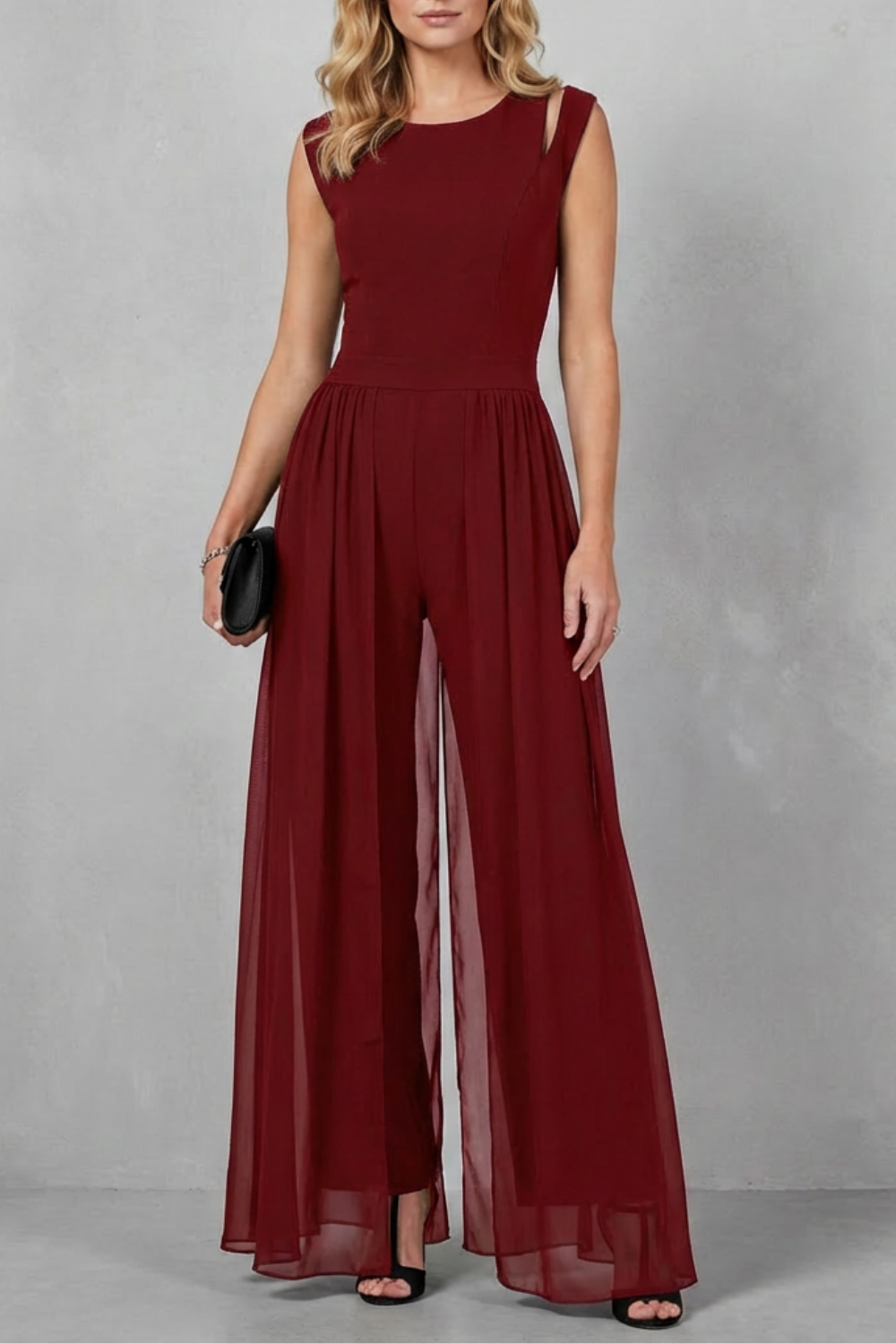 Maelira – Sheer panel cutout – Evening jumpsuit-10510486602071-OLVIA ROSE LONDON