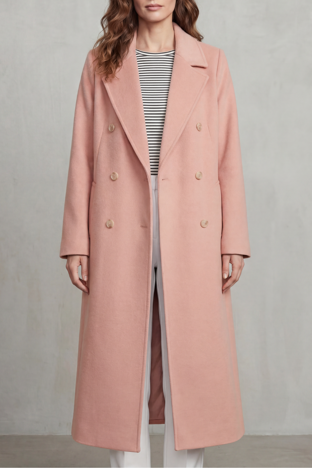 Maelisette – Double-breasted design – Wool blend coat-10494036640087-OLVIA ROSE LONDON