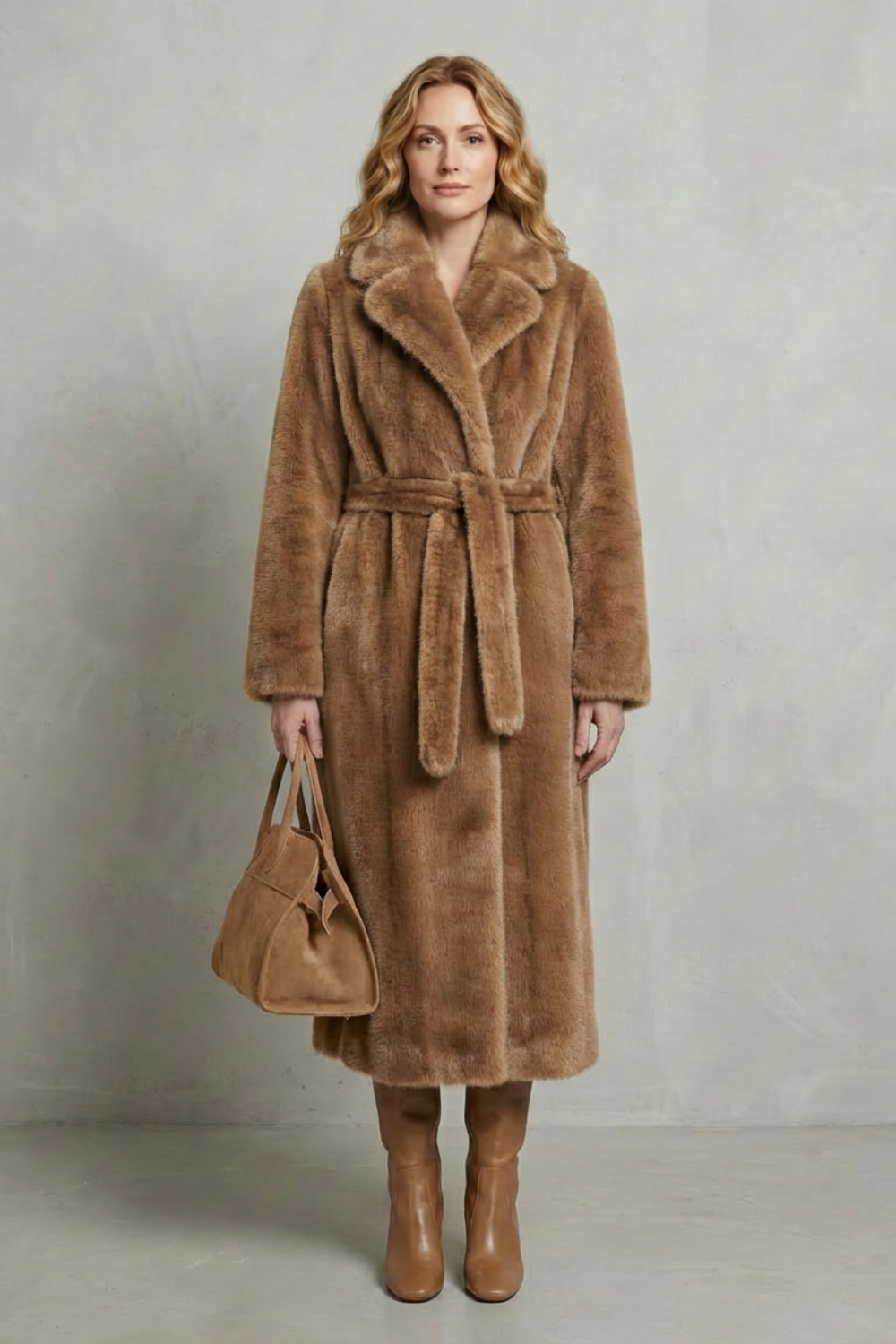 Marivonne – Oversized silhouette – Faux fur long coat-10494035165527-OLVIA ROSE LONDON