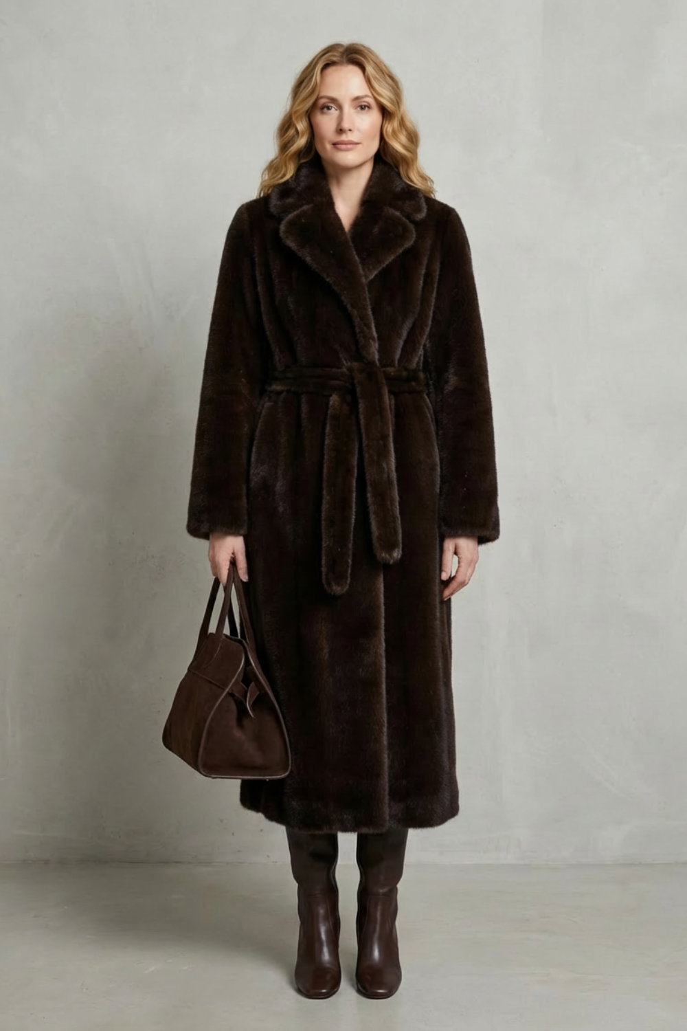 Marivonne – Oversized silhouette – Faux fur long coat-10494035165527-OLVIA ROSE LONDON