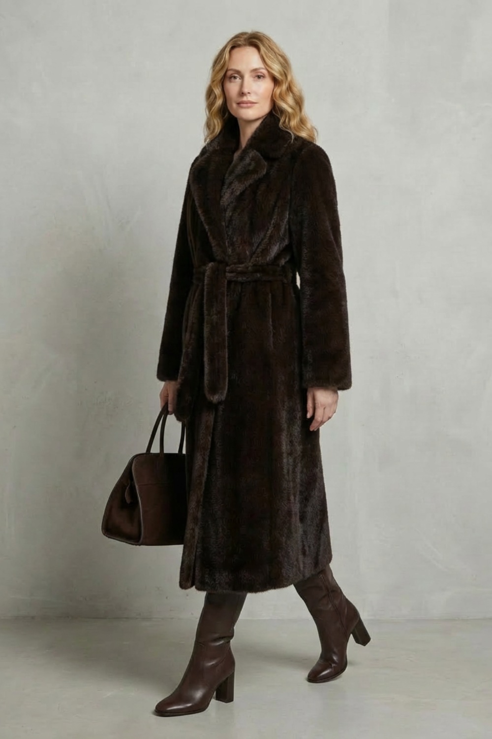 Marivonne – Oversized silhouette – Faux fur long coat-10494035165527-OLVIA ROSE LONDON