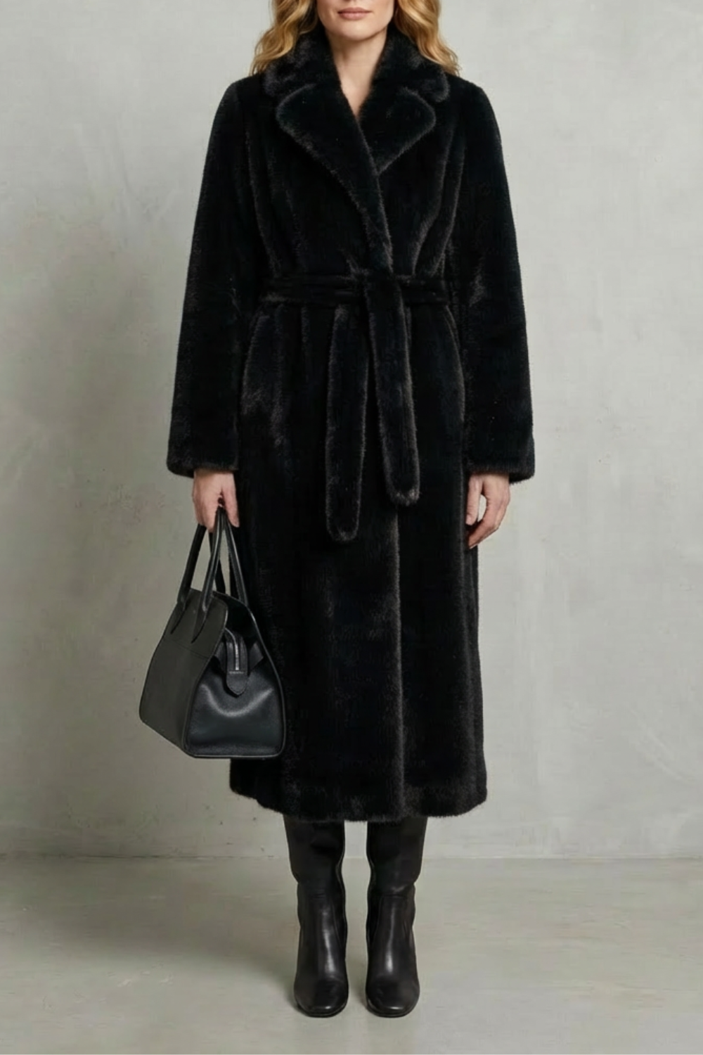 Marivonne – Oversized silhouette – Faux fur long coat-10494035165527-OLVIA ROSE LONDON