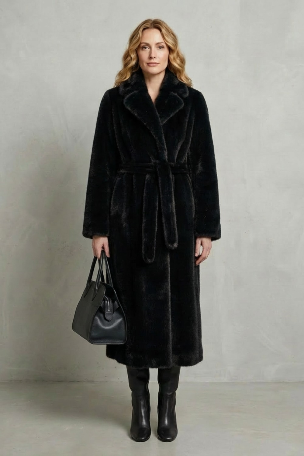 Marivonne – Oversized silhouette – Faux fur long coat-10494035165527-OLVIA ROSE LONDON