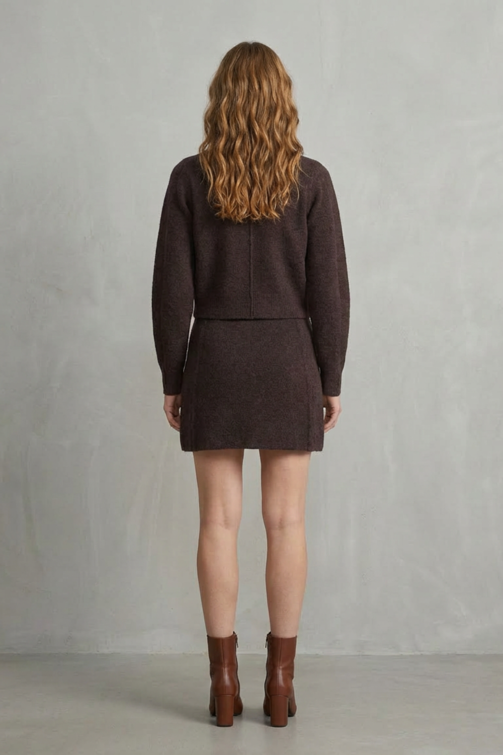 Marzella – Gold button knit – Two-piece skirt set-10510194245975-OLVIA ROSE LONDON