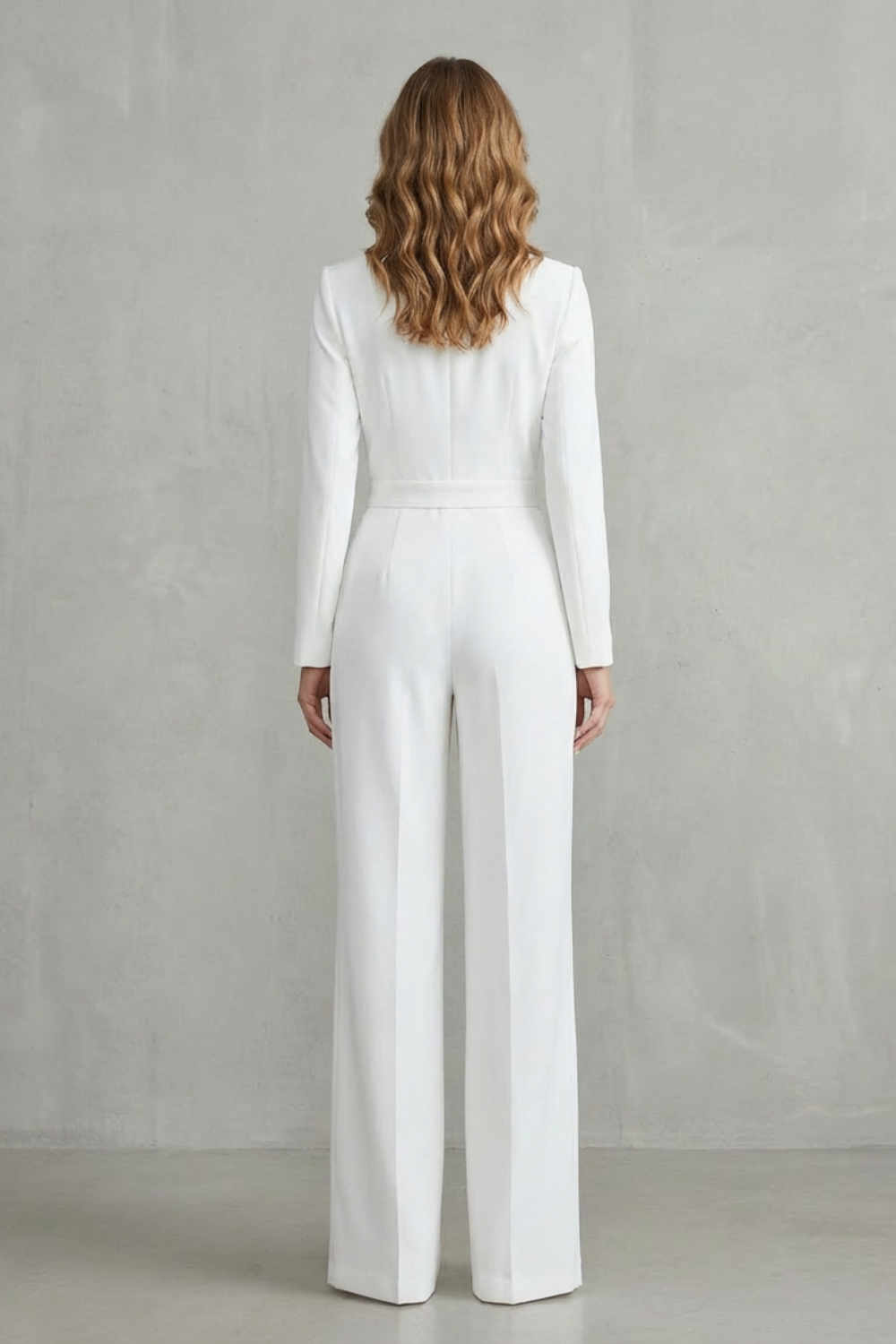 Meilun – Slant-breasted Mid-waist Pantsuit – Elegant Commuter Jumpsuit-10510504657239-OLVIA ROSE LONDON