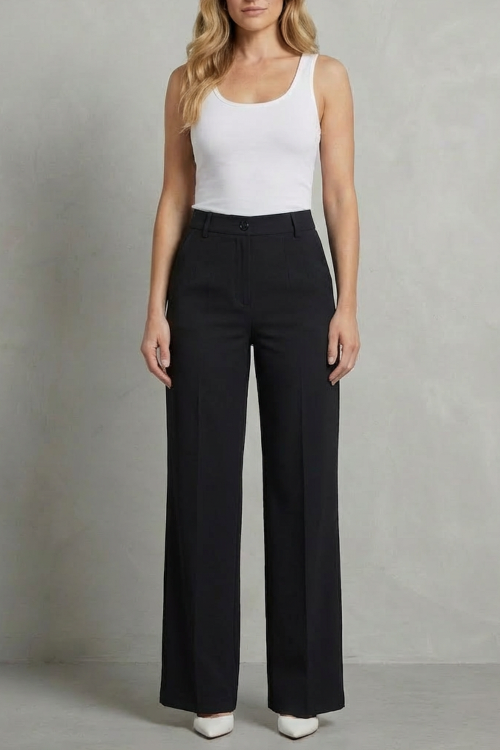 Mirelline – Sleek tailoring – High-waist straight-leg trousers-10507969036631-OLVIA ROSE LONDON