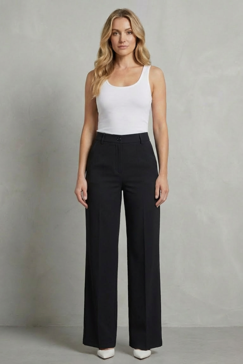 Mirelline – Sleek tailoring – High-waist straight-leg trousers-10507969036631-OLVIA ROSE LONDON