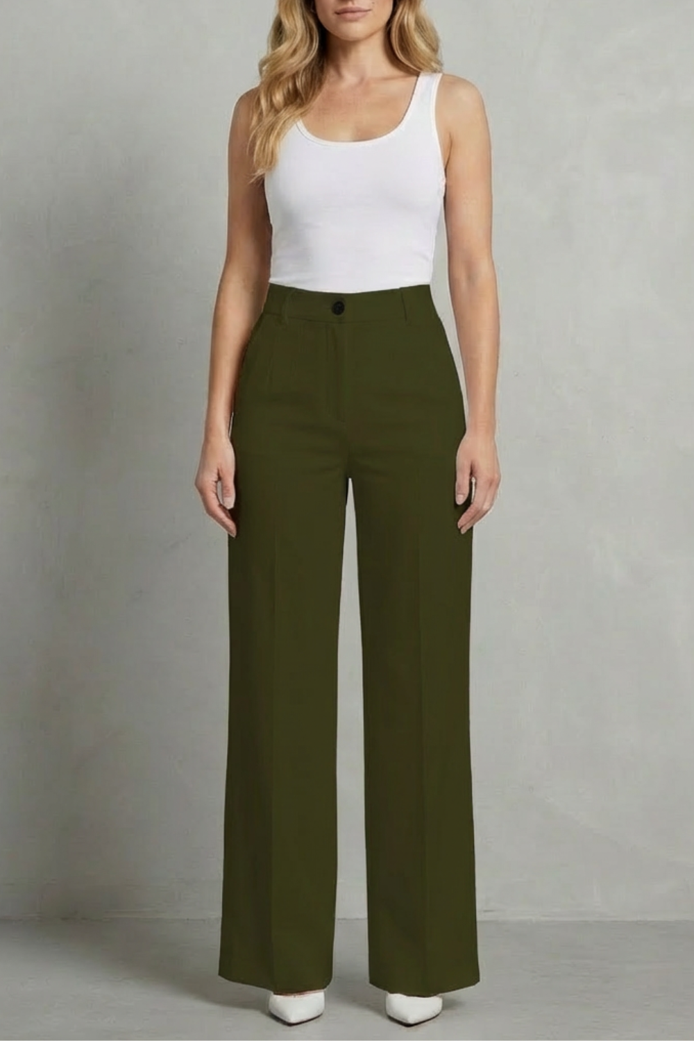 Mirelline – Sleek tailoring – High-waist straight-leg trousers-10507969036631-OLVIA ROSE LONDON