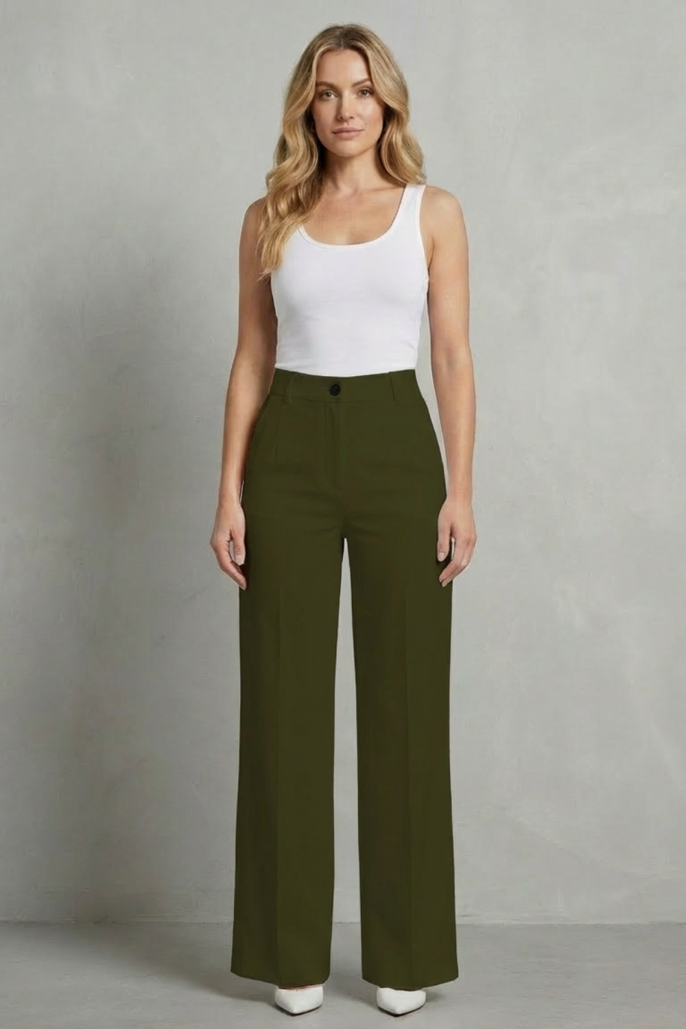 Mirelline – Sleek tailoring – High-waist straight-leg trousers-10507969036631-OLVIA ROSE LONDON