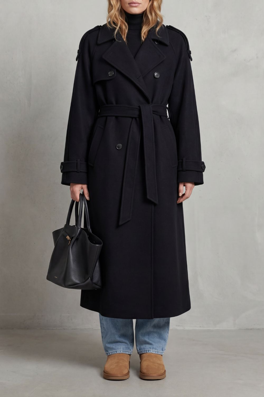 Noirvaine – Oversized silhouette – Wool trench coat-10472150696279-OLVIA ROSE LONDON