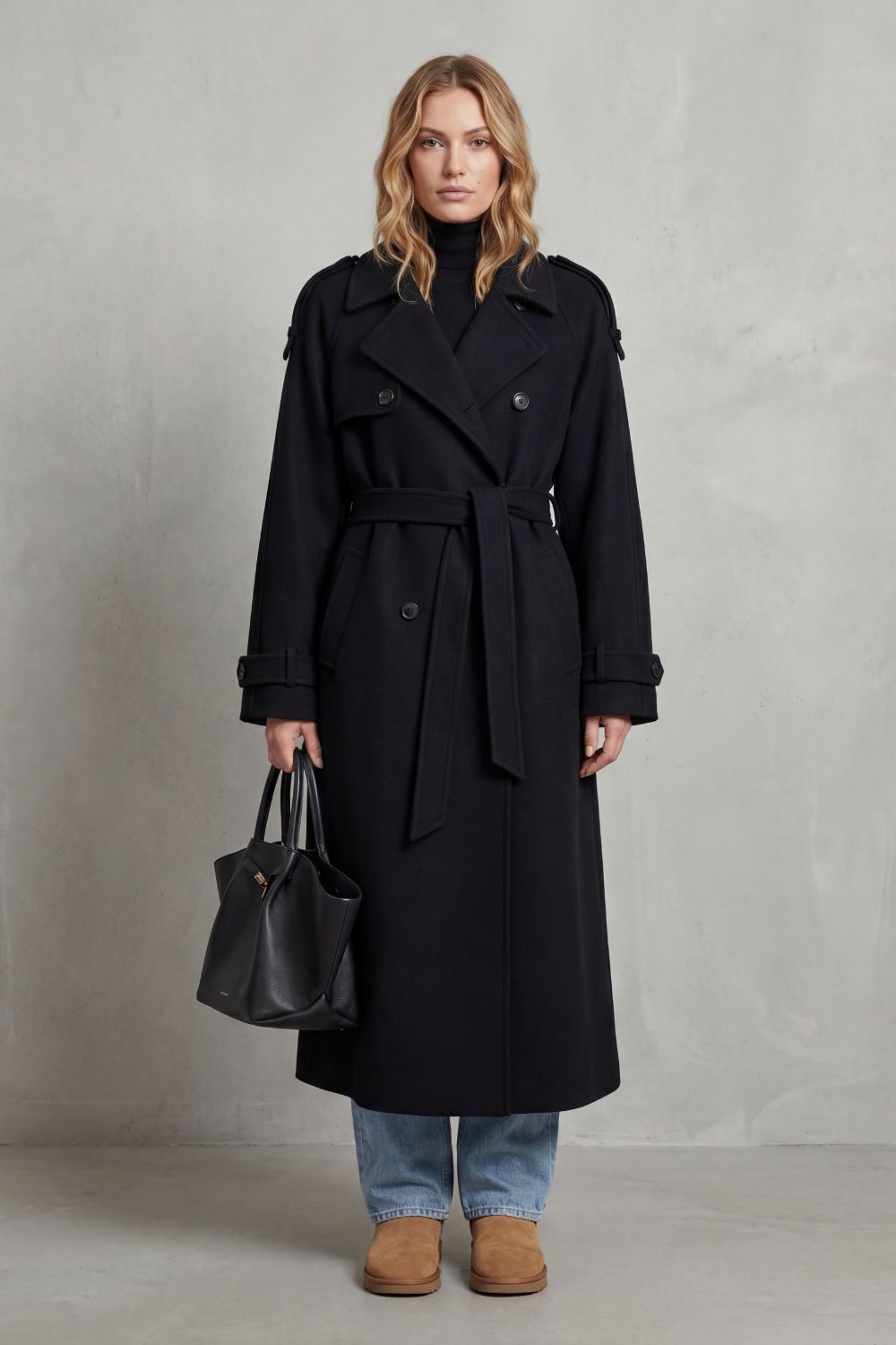 Noirvaine – Oversized silhouette – Wool trench coat-10472150696279-OLVIA ROSE LONDON