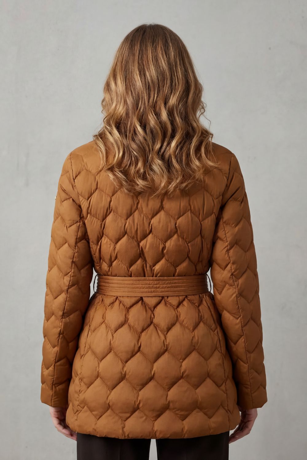 Solenza – Sculpted quilt – Belted puffer jacket-10469897437527-OLVIA ROSE LONDON