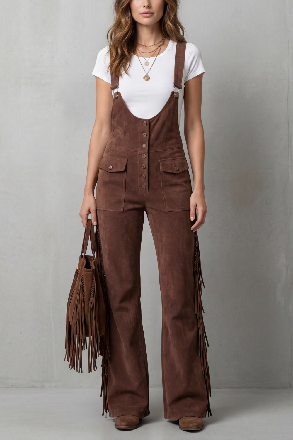 Valnera – Western fringe detail – Flared overalls-10483492913495-OLVIA ROSE LONDON