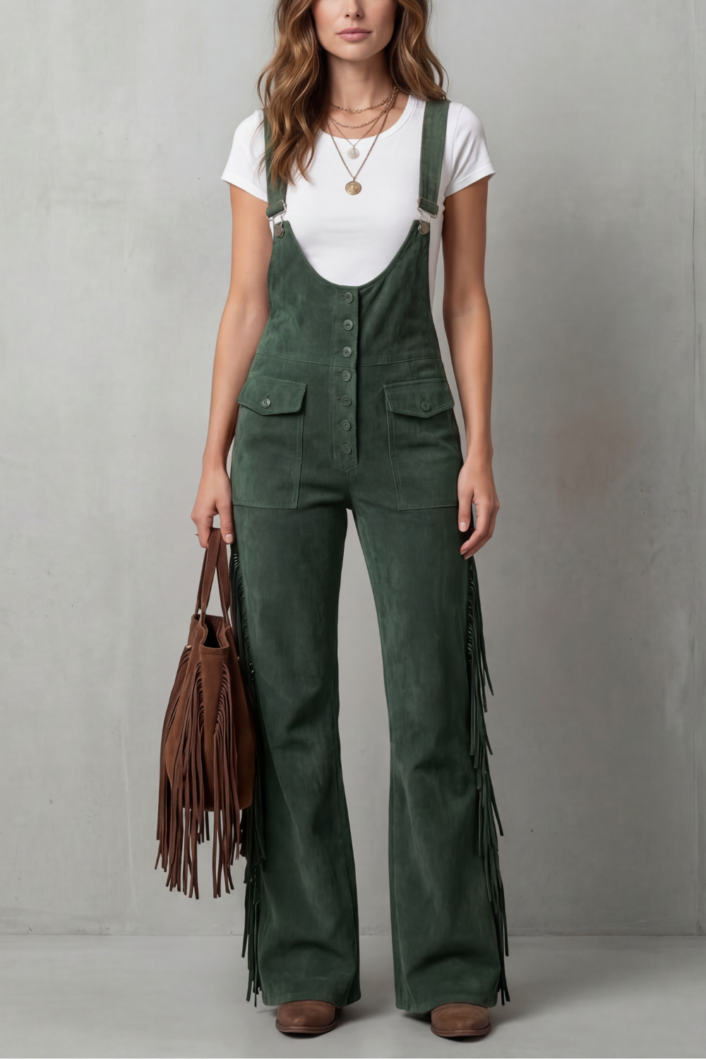 Valnera – Western fringe detail – Flared overalls-10483492913495-OLVIA ROSE LONDON