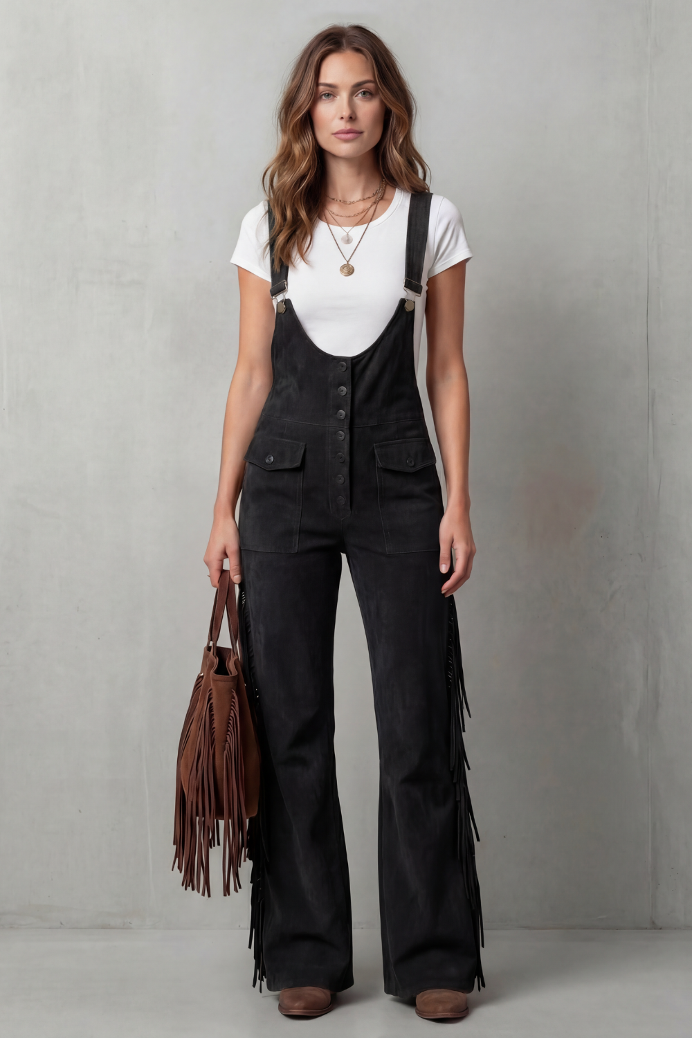 Valnera – Western fringe detail – Flared overalls-10483492913495-OLVIA ROSE LONDON