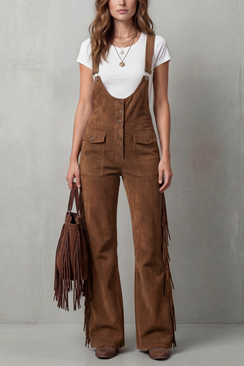 Valnera – Western fringe detail – Flared overalls-10483492913495-OLVIA ROSE LONDON