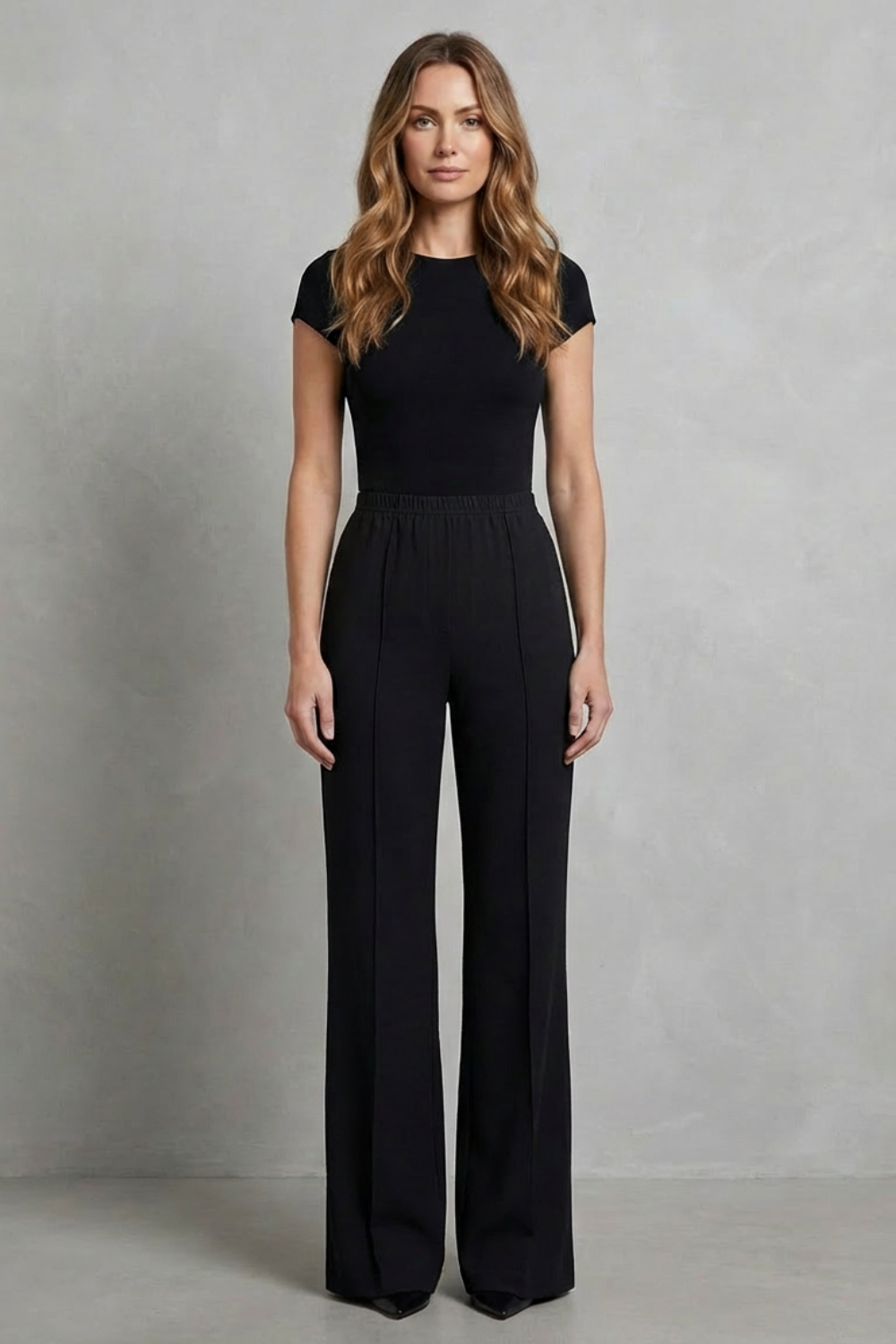 Velizza – Streamlined silhouette – High-waist wide-leg trousers-10507967398231-OLVIA ROSE LONDON